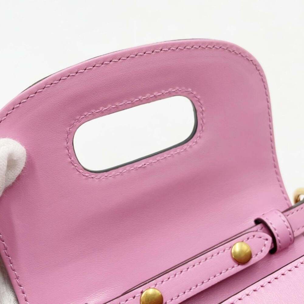 GUCCI Authentic Pink Bamboo Shoulder Bag - Picture 9 of 10